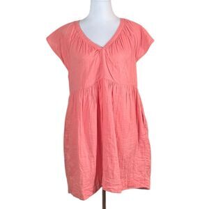 Old Navy Light Pink/Peach Short Sleeve Dress, Size M